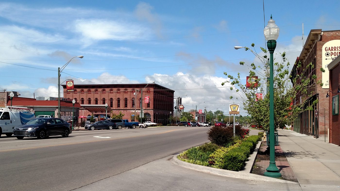 Downtown Fort Smith, looking west toward the river